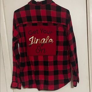 Wonder Nation Red and Black Plaid Kids Shirt